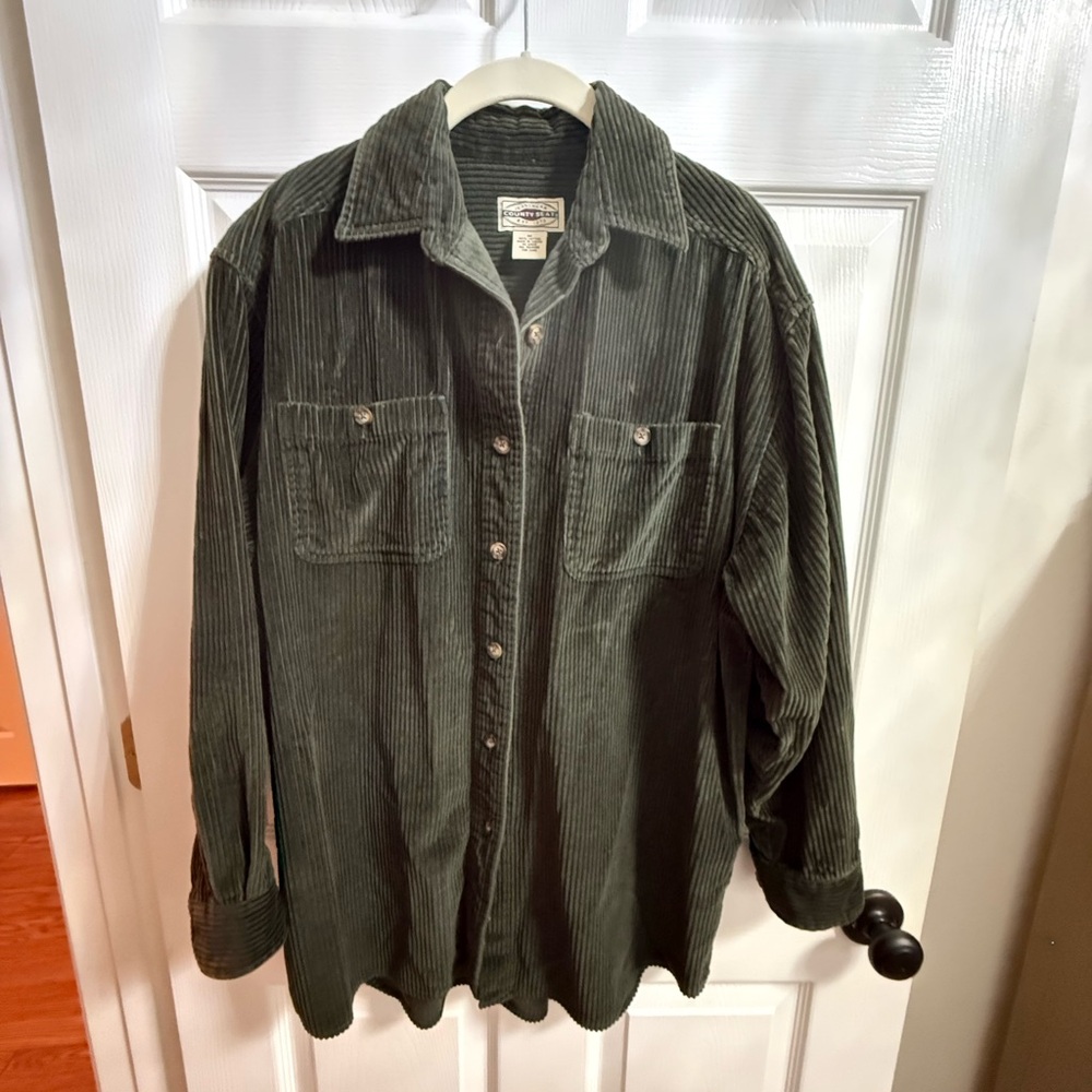 Women's Green Corduroy shirt